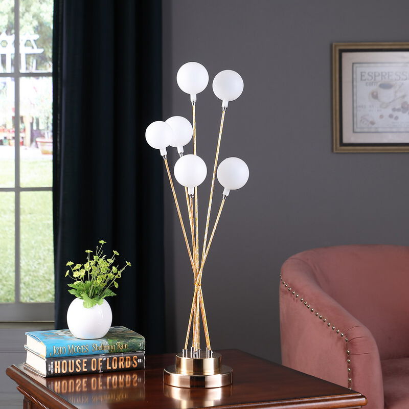 Streamdale 6-Light Acrylic Globe LED Table Lamp