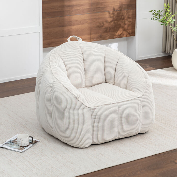 Merax Corduroy Bean Bag Chair with Armrests