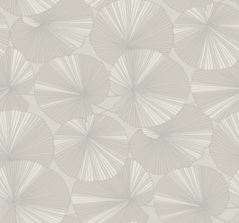 Layered Grey Lily Pads Wallpaper