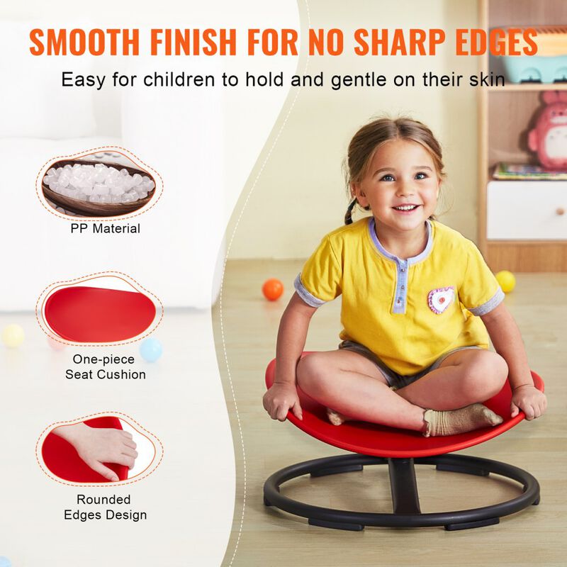Kids Swivel Chair 220 LBS Capacity Sensory Spinning Seat with Base image number 4