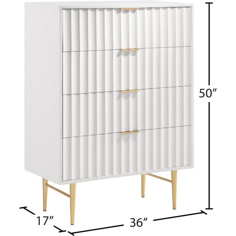 Meridian Furniture Modernist White Gloss Chest
