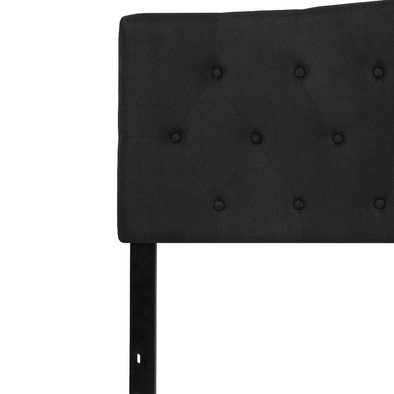 Flash Furniture Tufted Upholstered King Size Headboard in Black Fabric image number 8
