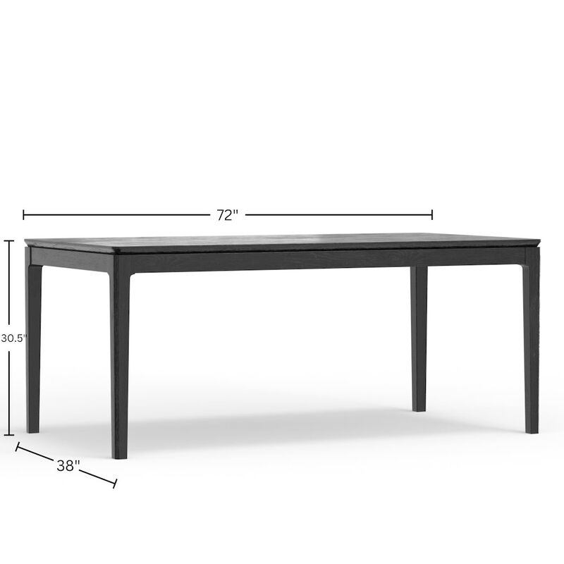 Alpine Furniture Cove Rectangular Dining Table, Vintage Black