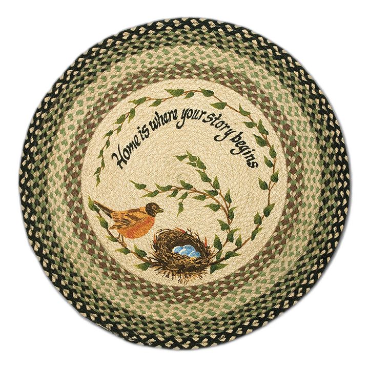 Earth Rugs Rp-121 Robins Nest Round Patch 27 X 27