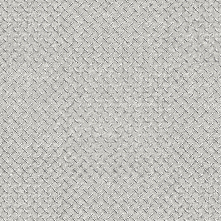 Nostalgie Diamond Plate Silver Grey Wallpaper G45175