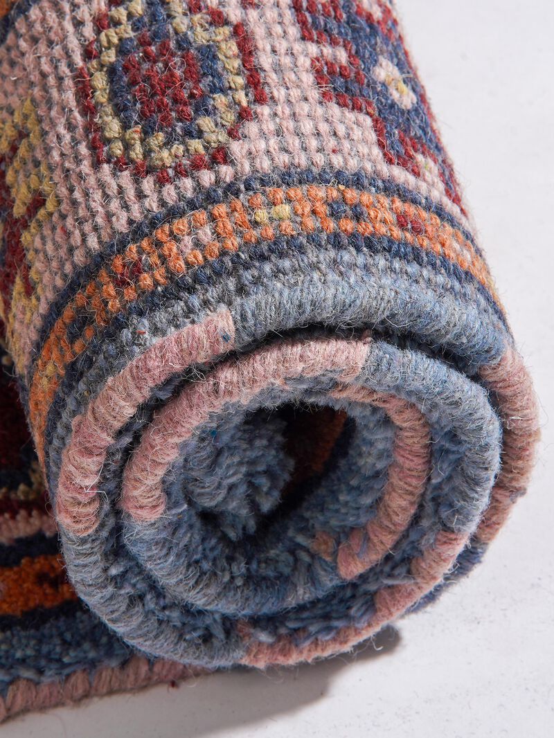 RUGSOTIC CARPETS HAND KNOTTED WOOL & SILK ECO-FRIENDLY ORIENTAL AREA RUGS  - Runner Shape, Classic Oriental Traditional , Low Pile Handmade Area Rugs (AF0117) image number 6