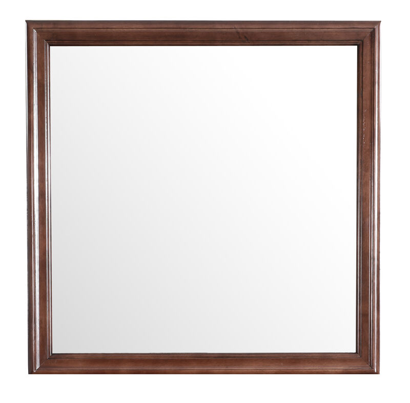 38 in. x 38 in. Classic Square Wood Framed Dresser Mirror image number 0