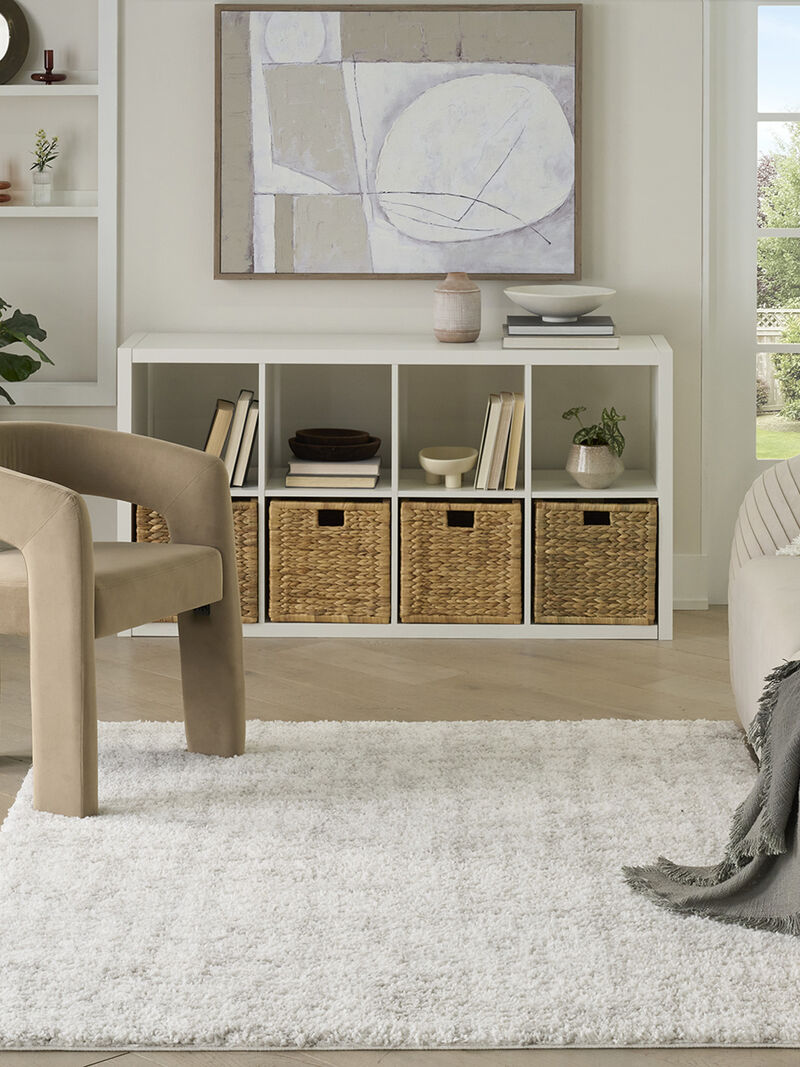 Modern Shag MMD06 Ivory/Gray 3'11" x 5'11" Rug