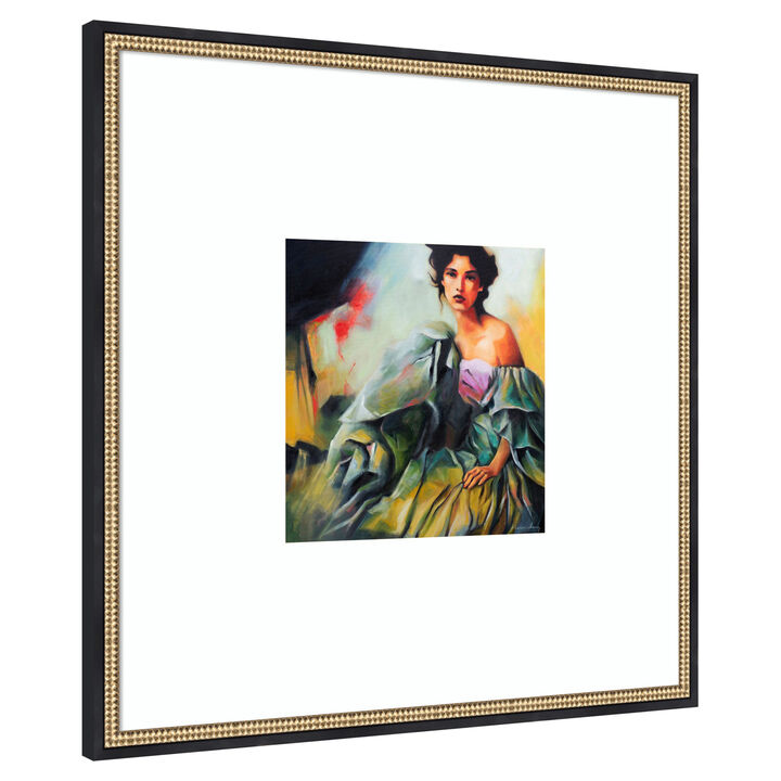 Defiant by Karen Chang Wood Framed Wall Art Print