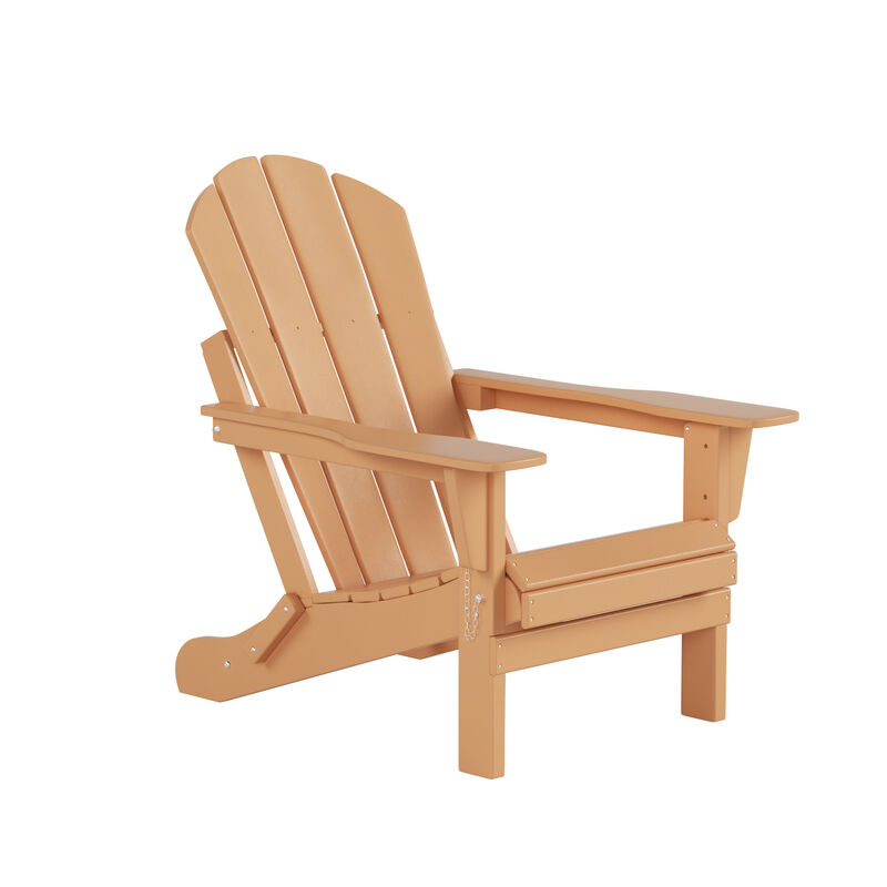 WestinTrends 3-Piece Outdoor Patio Adirondack Chair with Coffee Table Set