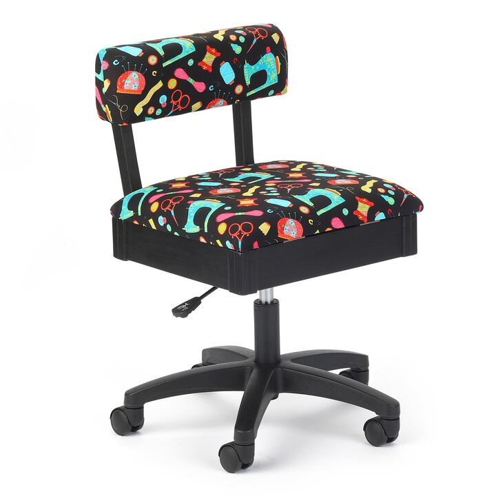 Hydraulic Sewing Chairs: Black Notions Print