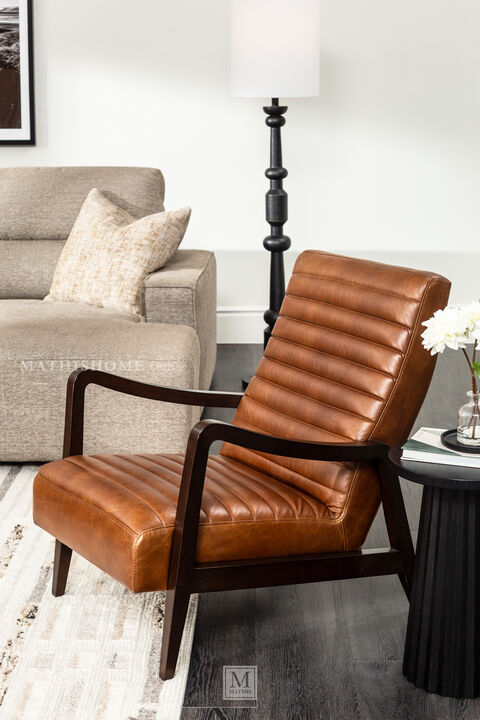 Oscar Leather Accent Chair