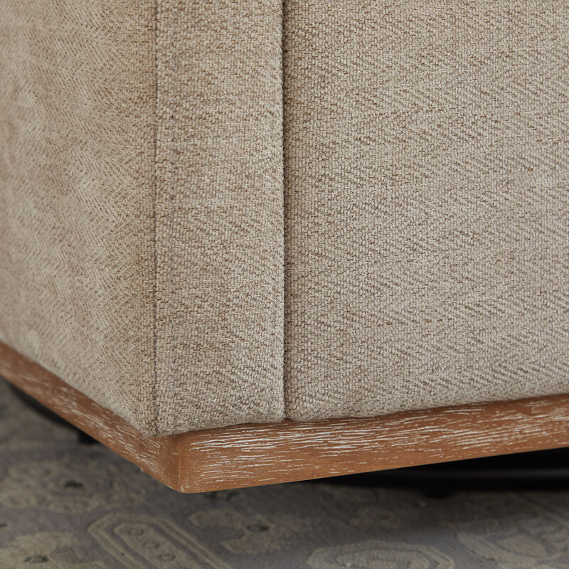 GOODSILO Square Swivel Accent Chair with 360-Degree Rotation and Plush Upholstery for Modern Living Spaces image number 8