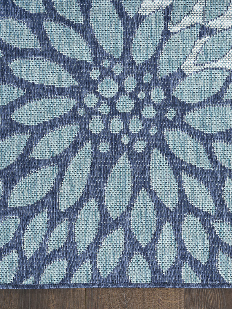 Garden Oasis GOA06 Navy 5' x 7' Rug