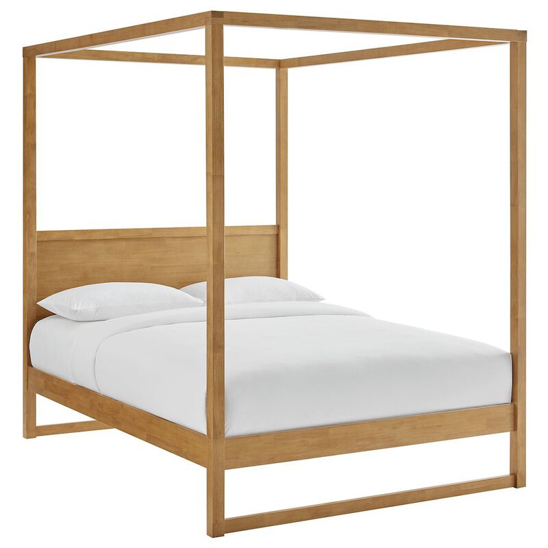Alva Queen Wood Canopy Platform Bed image number 3