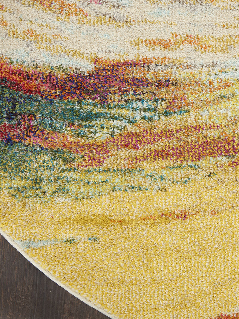 Celestial CES07 Wave 5'3" x Round Rug