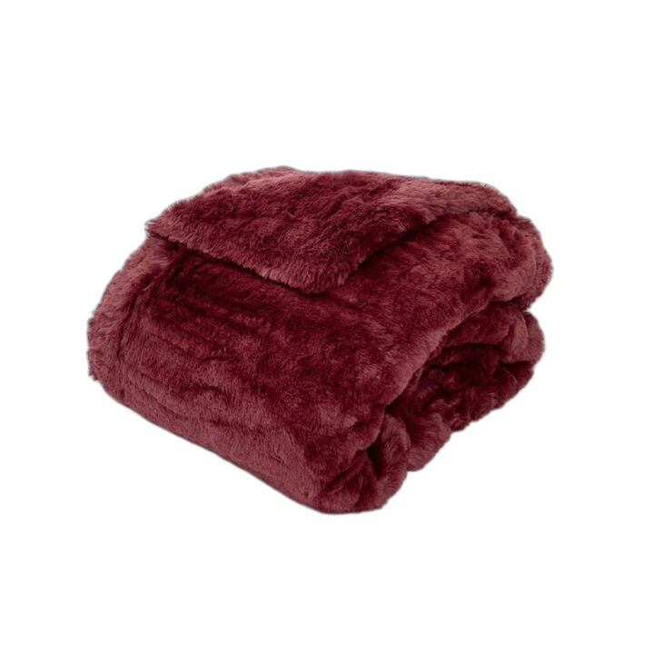 Venice Large Faux Fur Throw Blanket