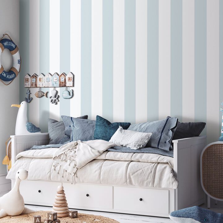 Bambino Bambino Stripes Blue Wallpaper 293-3