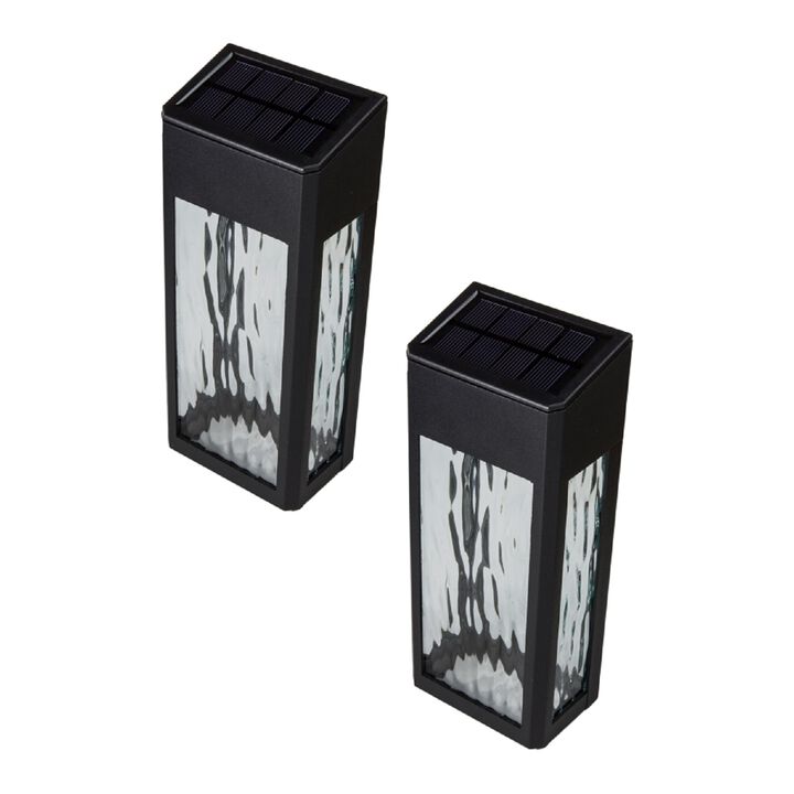 Set of 2 Black Lancaster Deck and Wall Light 8"