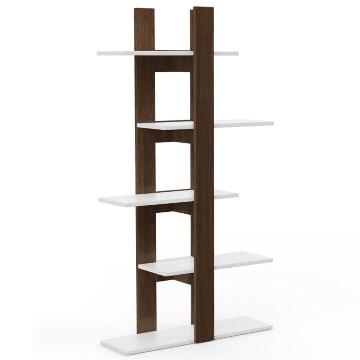 Hivago 5-Tier Freestanding Bookshelf with Anti-Toppling Device