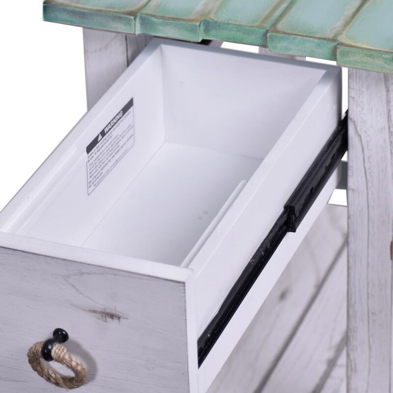 Sea Winds Coastal Furniture Picket Fence Chairside Table