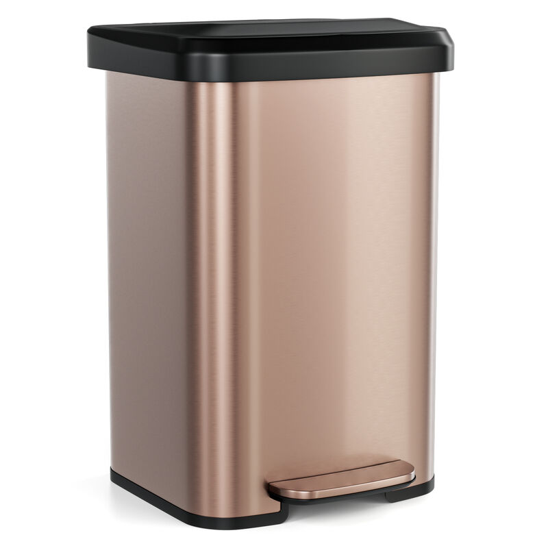 13.2 Gallon Step Trash Can with Soft Close Lid and Deodorizer Compartment image number 0