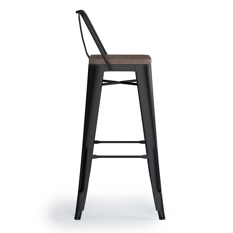 Rayne 30 inch Metal / Wood Bar Stool (Set of 2)