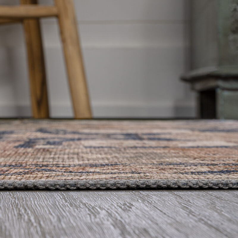 Maris Ornate Medallion Machine-Washable Area Rug