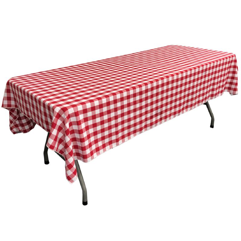 Polyester Checkered Tablecloth 60 by 84 Inch for Kitchen and Parties image number 0