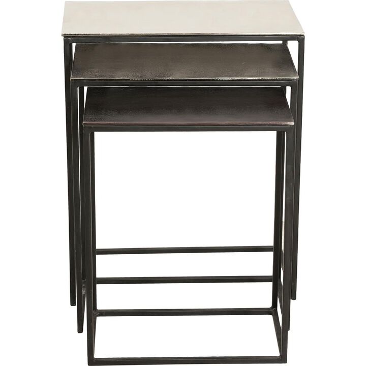 Renwil Manisa Nickel, Black and Bronze Accent Table