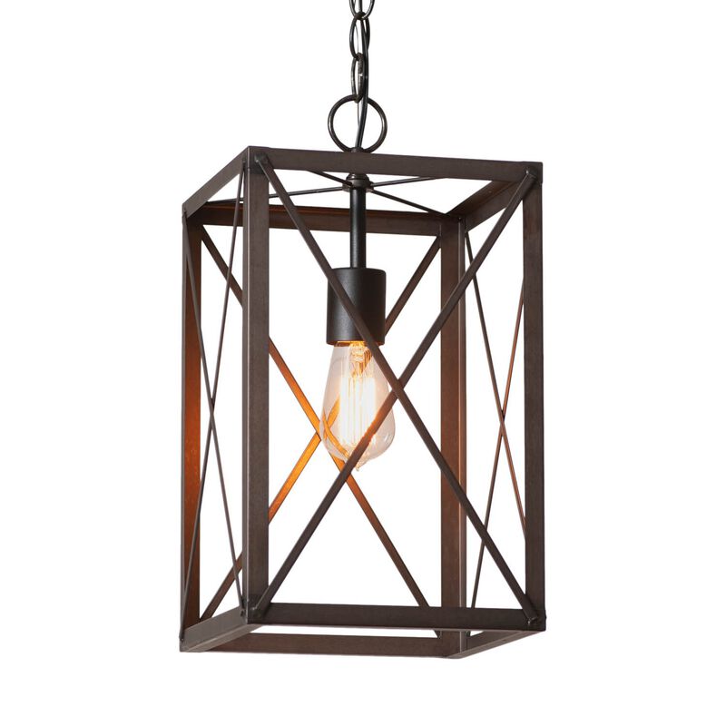 Irvins Country Tinware Metal Square Crossbar Pendant image number 0