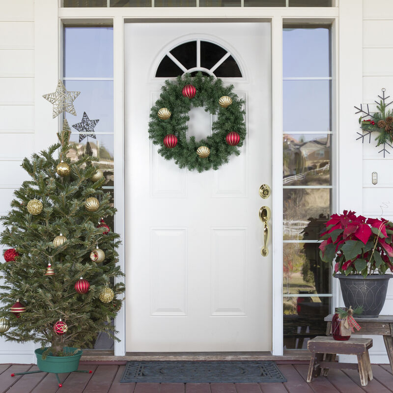 24" Medium Pine Artificial Christmas Wreath  Unlit