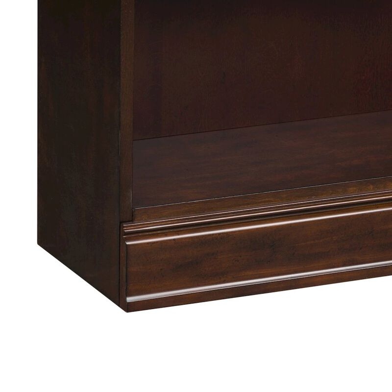 Liberty Furniture Stepped Bookcase Wall Home Office 4 PcSet Adjustable Shelves - Cognac Wood Frame image number 9