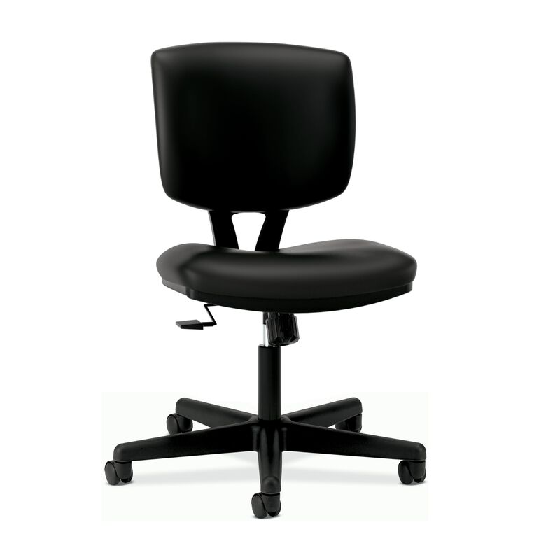 HON Volt Leather Task Chair - Computer Chair for Office Desk, Black (H5703)