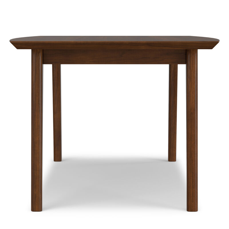 Draper SOLID WOOD and Rubberwood 66 inch x 40 inch Rectangle Mid Century Modern Dining Table in WALNUT WOOD image number 5