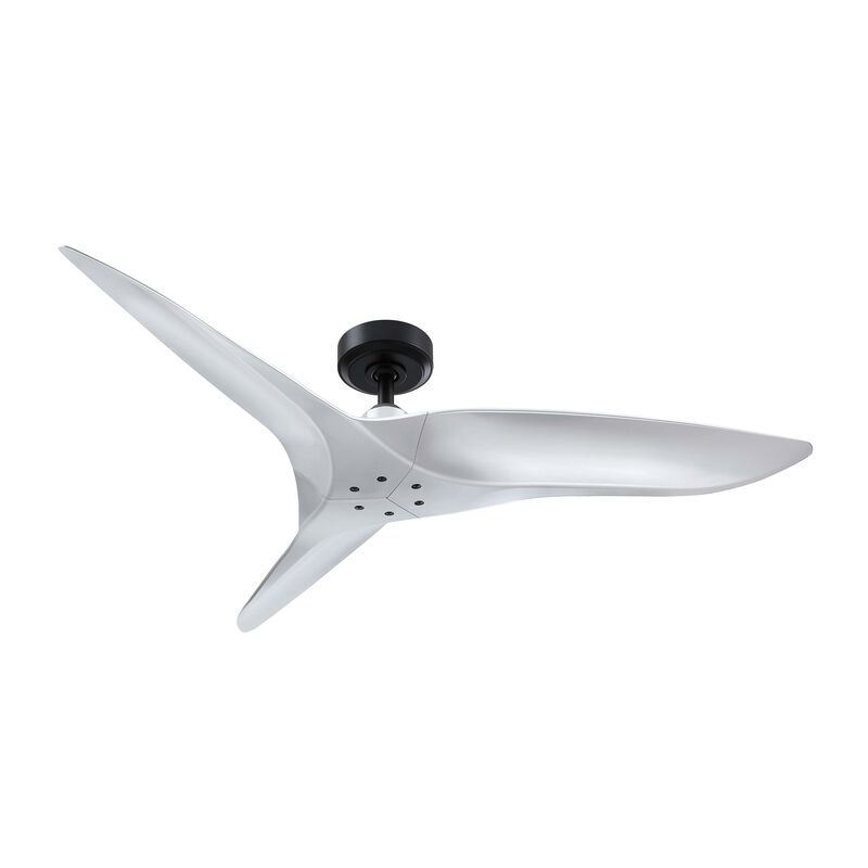 52 in. Silver Reversible 6-Speed Ceiling Fan with Remote without Light