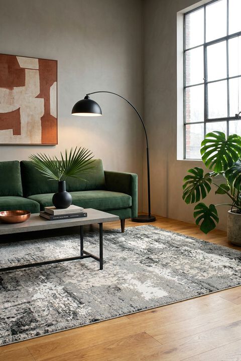 Viera VR04 Grey 5'3" x 7'7" Rug