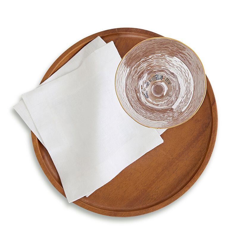 Solino Home Sonoma 100% Linen Cocktail Napkins &ndash; Set of 12, 6 x 6 in, Machine Washable, Holiday and Everyday Dining