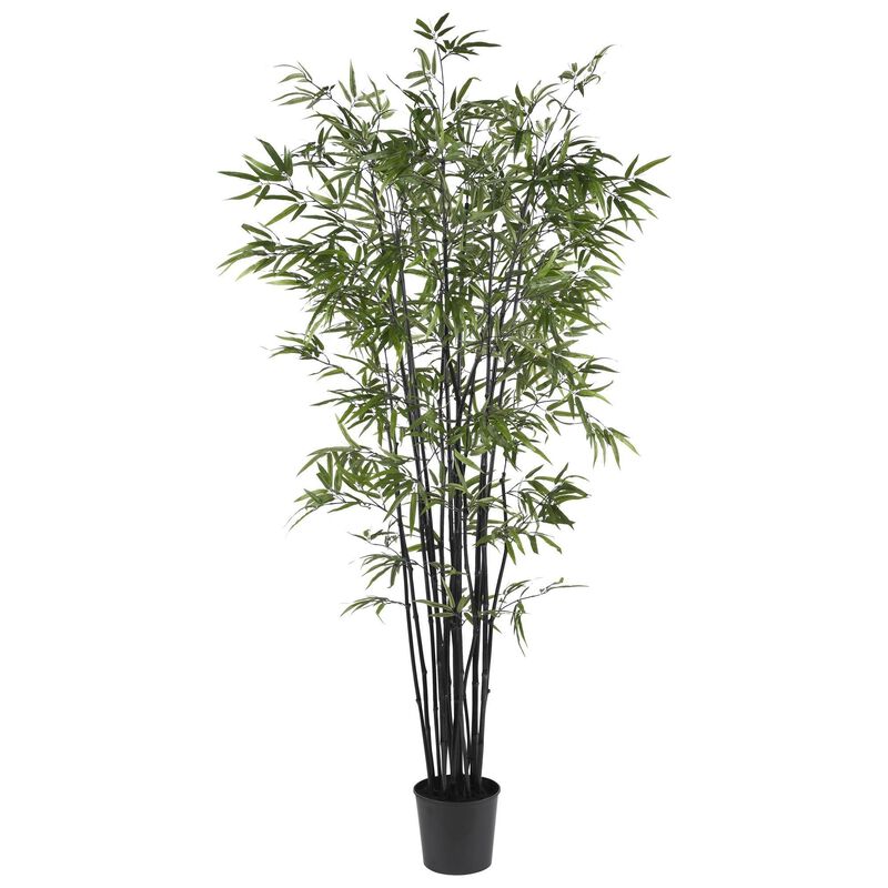 Nearly Natural 6.5-ft Black Bamboo Tree w/1752 Lvs