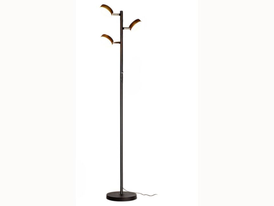 3-Head Tree Floor Lamp – Black, Remote & Touch Control, 3000K–6000K Dimmable LED