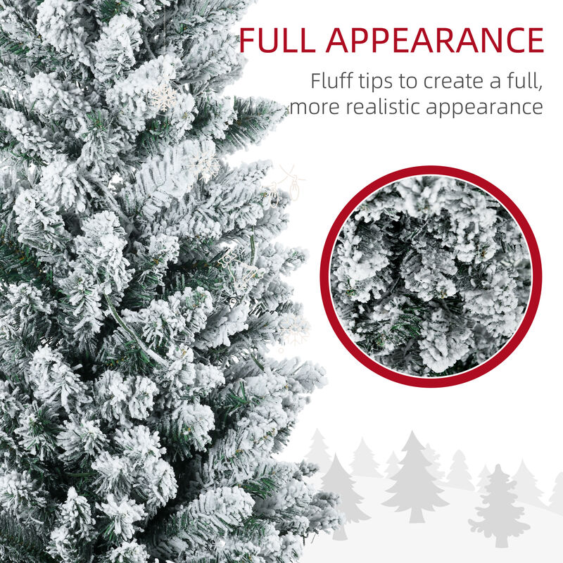 BreeBe 5ft Slim Artificial Christmas Tree with LED Lights image number 5