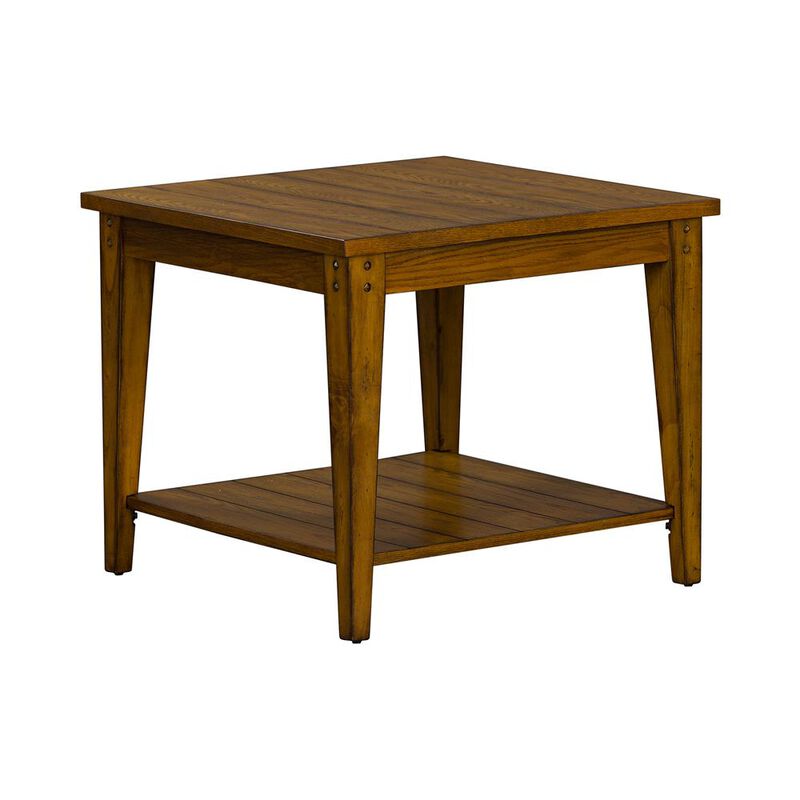 Liberty Furniture Lake House Square Lamp Table in Oak image number 4