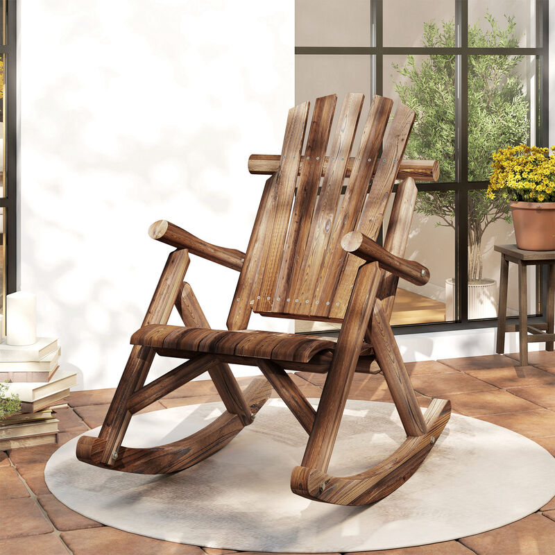 Hivvago Outdoor Adirondack Rocking Chair for Backyard image number 1