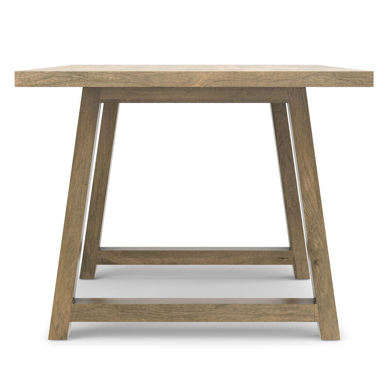 Whitley 72 inch Wide Solid Mango Farmhouse Dining Table in Grey Wash image number 4