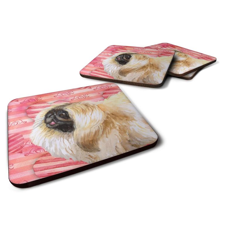 Caroline's Treasures Pekingese Love Decorative coasters, Multicolor