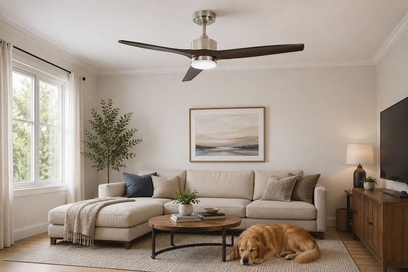 ENLIGHT 52" Smart DC Ceiling Fan with Light, Matter Smart Home Integration, CCT and Dimmable LED, 3 Blades, Indoor Rated image number 9