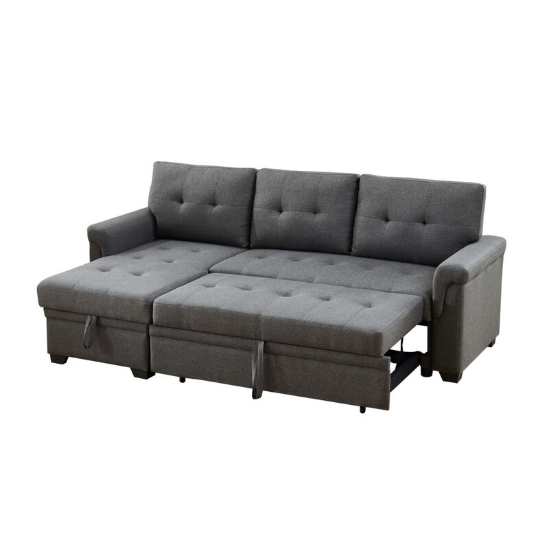 Streamdale Destiny Reversible Linen Sleeper Sectional w/ Chaise image number 5