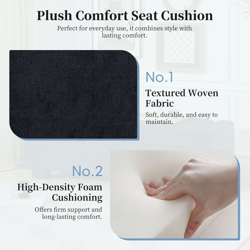 Merax Ottoman Bench Textured Fabric Rectangular Design