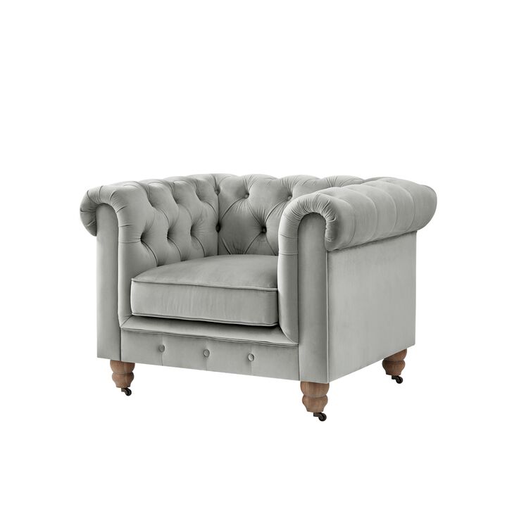 Rustic Manor Bayleigh Velvet Chesterfield Club Chair