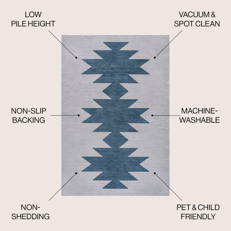 Chayton Minimalist Geometric Machine-Washable Area Rug